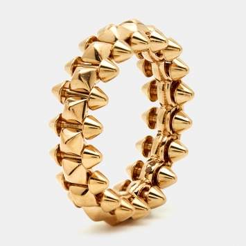 Pre Owned Cartier Clash de Cartier 18k Rose Gold Medium Model Ring Size 57