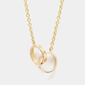 Pre Owned Cartier Love Interlocking 18K Rose Gold Necklace