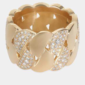 Pre Owned Cartier La Dona 18K Yellow Gold Diamond Ring EU 52