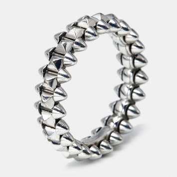Pre Owned Cartier Clash de Cartier 18k White Gold Small Model Ring Size 56