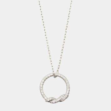 مملوكة مسبقًا قلادة كارتييه أنترلاسيس ألماس ذهب أبيض عيار 18