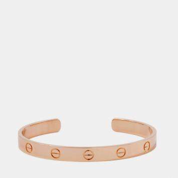 Pre Owned Cartier Love 18K Rose Gold Open Bracelet