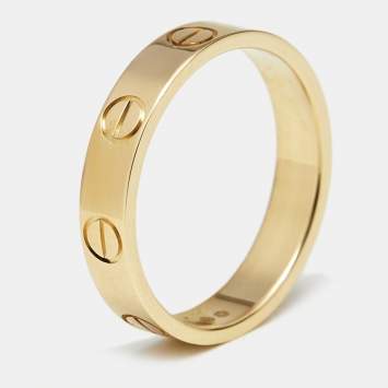 Pre Owned Cartier Love 18k Yellow Gold Small Model Ring Size 50