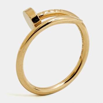 Pre Owned Cartier Juste Un Clou 18k Yellow Gold Small Model Ring Size 51