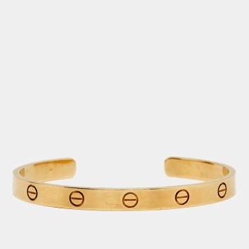 مملوكة مسبقًا Cartier Love 18k Yellow Gold Open Cuff Bracelet 18