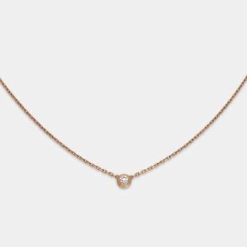 Pre Owned Cartier d'Amour Diamond 18k Yellow Gold Necklace