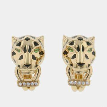 مملوكة مسبقًا أقراط كارتييه بانثير دو كارتييه ذهب أصفر عيار 18 ألماس