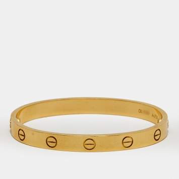 Pre Owned Cartier Love 18k Yellow Gold Bracelet 16