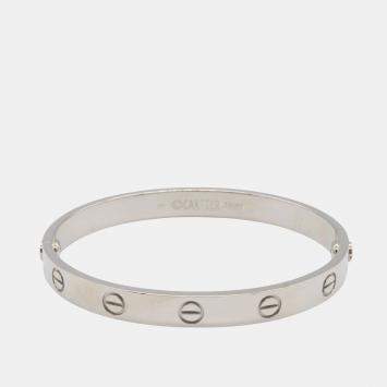 Pre Owned Cartier 18K White Gold Classic Love Bracelet