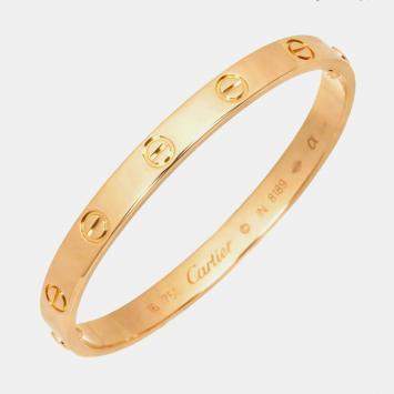 مملوكة مسبقًا Cartier Love 18K Pink Gold Bracelet Size 16