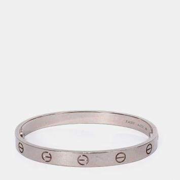 مملوكة مسبقًا Cartier Love 18K White Gold Bangle Bracelet