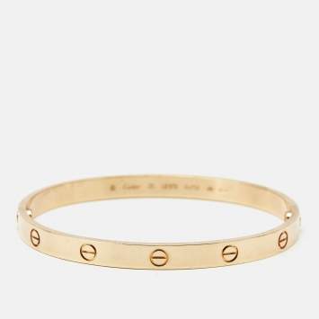 Pre Owned Cartier Love 18K Yellow Gold Classic Model Bracelet 20