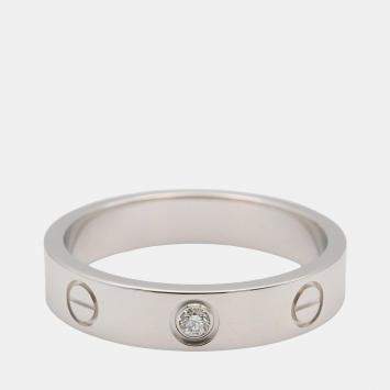 مملوكة مسبقًا خاتم كارتير لوف ذهب أبيض عيار 18 مع ألماس مقاس 52