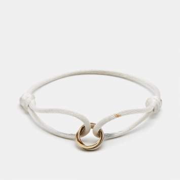 Pre Owned Cartier Trinity 18k Three Tone Gold Cord Bracelet