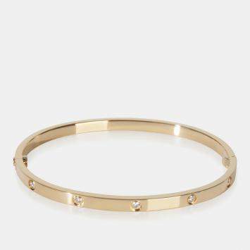 Pre Owned Cartier Love 18K Yellow Gold Diamond Small Bracelet