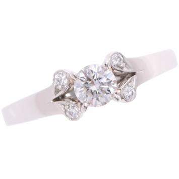 Pre Owned Cartier Ballerina Diamond And Platinum Ring Size 46 