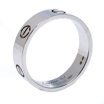 Cartier Love Platinum Band Ring Size 62