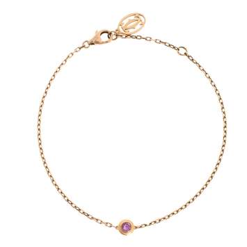Pre Owned Cartier Saphirs Légers de Cartier Pink Sapphire 18K Rose Gold Bracelet