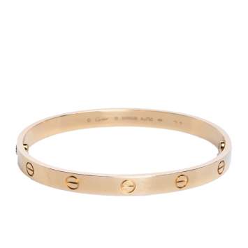 Pre Owned Cartier Love 18K Rose Gold Bracelet 19