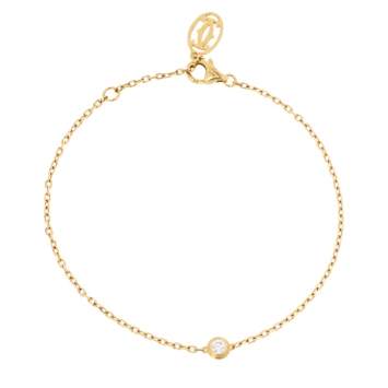 Pre Owned Cartier Diamants Legers De Cartier Diamond 18K Yellow Gold Bracelet SM