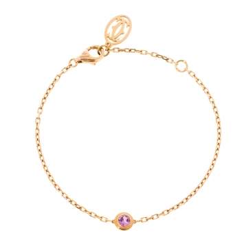 Pre Owned Cartier Saphirs Legers De Cartier Pink Sapphire 18K Rose Gold Bracelet