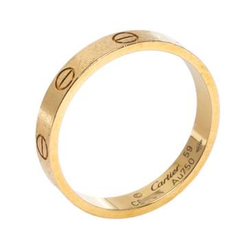 Pre Owned Cartier Love 18K Yellow Gold Wedding Band Ring 59