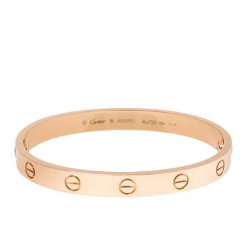 Pre Owned Cartier LOVE 18K Rose Gold Bracelet 16