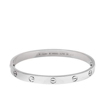 Pre Owned Cartier Love 18K White Gold Bracelet 18