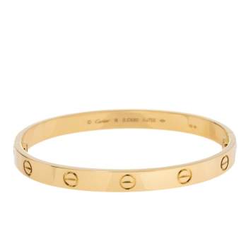 Pre Owned Cartier LOVE 18K Yellow Gold Bracelet 18