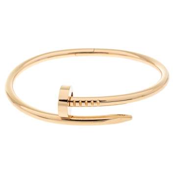 Pre Owned Cartier Juste Un Clou 18K Rose Gold Bracelet 15