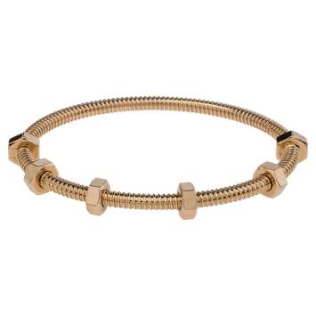Pre Owned Cartier Ecrou de Cartier 18K Rose Gold Bracelet 15