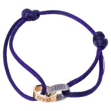 Pre Owned Cartier Love 18K Two Tone Gold Adjustable Cord Bracelet