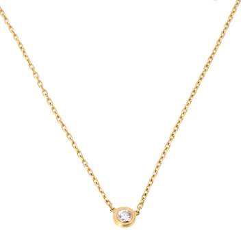 Pre Owned Cartier Diamants Legers Diamond 18K Yellow Gold Necklace XS