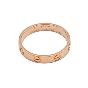 Pre Owned Cartier Love Narrow Rose Gold Ring Size 55
