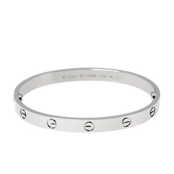 Pre Owned Cartier Love 18K White Gold Bracelet 18