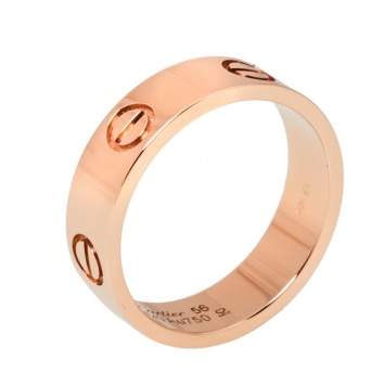 Pre Owned Cartier Love 18K Rose Gold Ring Size 56