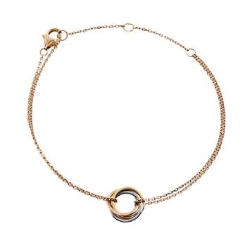 Pre Owned Cartier Trinity De Cartier 18K Three Tone Gold Soft Bracelet