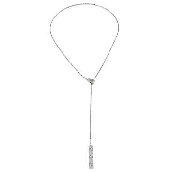 Pre Owned Cartier Love 1 Diamond 18K White Gold Lariat Necklace