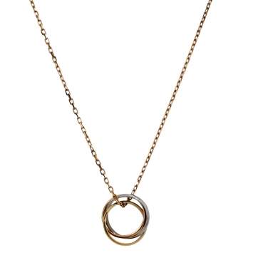 Pre Owned Cartier Trinity 18K Three Tone Gold Pendant Necklace