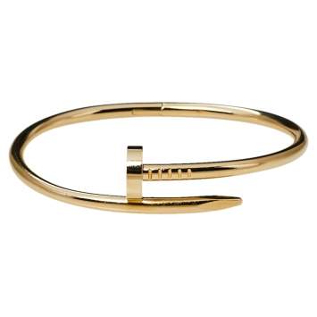 Pre Owned Cartier Juste Un Clou 18K Yellow Gold Bracelet 17
