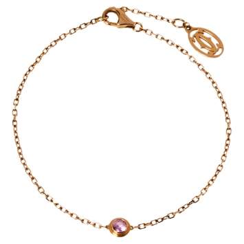 Pre Owned Cartier Saphirs Légers De Cartier Pink Sapphire 18K Rose Gold Bracelet