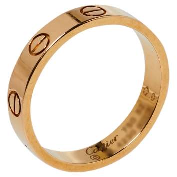 Pre Owned Cartier Love 18K Rose Gold Wedding Band Ring Size 52
