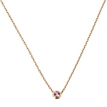 Pre Owned Cartier Saphirs Legers De Cartier Pink Sapphire 18K Rose Gold Necklace