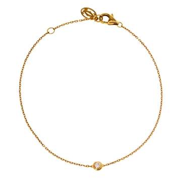 Pre Owned Cartier Diamants Legers De Cartier Diamond 18K Yellow Gold Bracelet XS