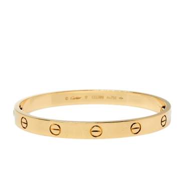 Pre Owned Cartier Love 18K Yellow Gold Bracelet 17