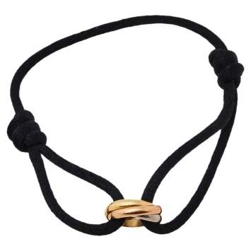 Pre Owned Cartier Trinity de Cartier 18K Three Tone Gold Adjustable Cord Bracelet
