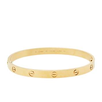Pre Owned Cartier Love 18K Yellow Gold Bracelet 20