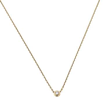 Pre Owned Cartier Diamants Legers Diamond 18K Yellow Gold Necklace XS