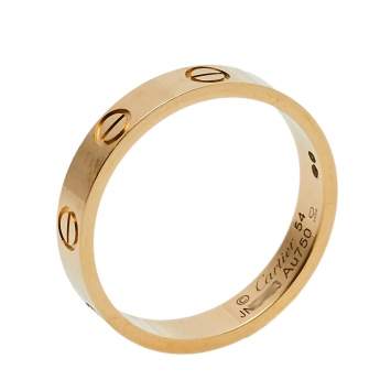 Pre Owned Cartier Love 18K Yellow Gold Wedding Band Ring Size 54