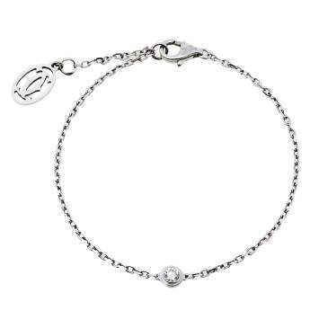 Pre Owned Cartier Diamants Légers de Cartier Diamond 18K White Gold Bracelet SM